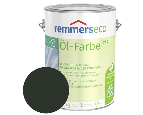 Remmers eco Öl-Farbe Holzfarbe RAL 6009 tannengrün 750 ml