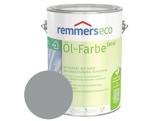 Remmers eco Öl-Farbe Holzfarbe RAL 7040 fenstergrau 750 ml