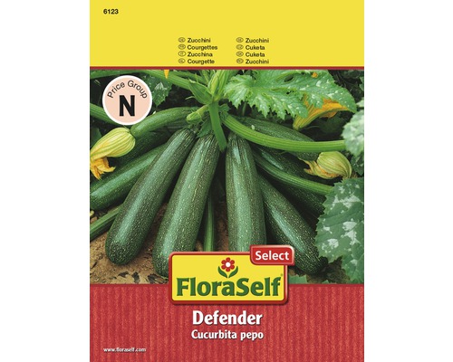 Zucchini 'Defender' FloraSelf Select F1 Hybride Gemüsesamen-0