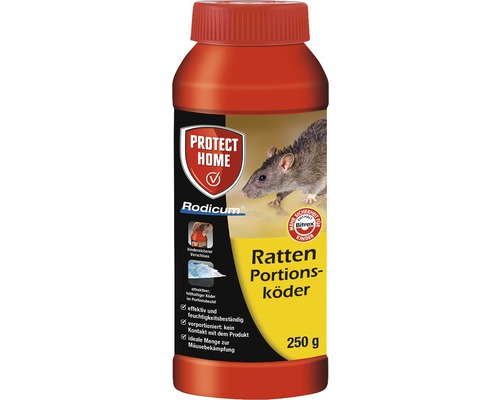 Rattenköder Portionsköder Protect Home Rodicum 250 g zur Verwendung in Köderboxen