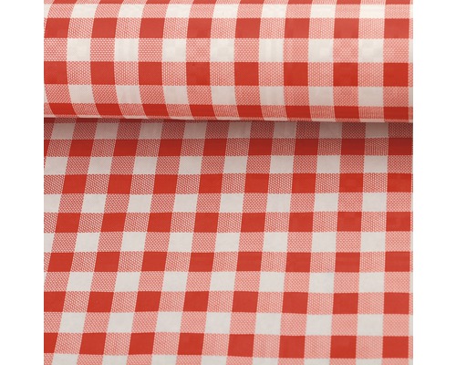 Tischdecke Papier karo rot-weiß 100 cm x 10 m