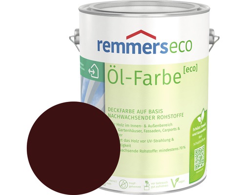 Remmers eco Öl-Farbe Holzfarbe rotbraun 750 ml