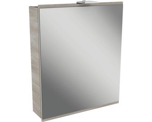 Spiegelschrank FACKELMANN Lima 60 x 15,5 x 73 cm grau 1-türig LED IP 20-0