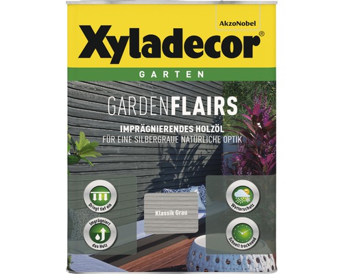 Imprägnierendes Holzöl GARDENFLAIRS KLASSIK grau 750 ml