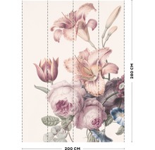 Fototapete Vlies 105401 Soft Blush Rosa Blüten 4-tlg.200 x 280 cm-thumb-3