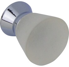 Möbelknopf Kunststoff milchglas/glanz chrom ØxH 21/26 mm-thumb-0