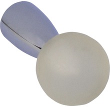 Möbelknopf Kunststoff milchglas/glanz/chrom ØxH 18/38 mm-thumb-0