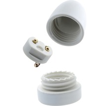 Lampenfassung E27 Porzellan weiß-thumb-1