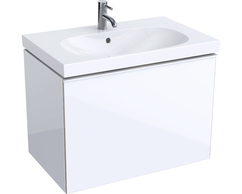 GEBERIT Waschtischunterschrank Acanto 74 cm weiß hochglänzend ohne Waschtisch 500611012-0