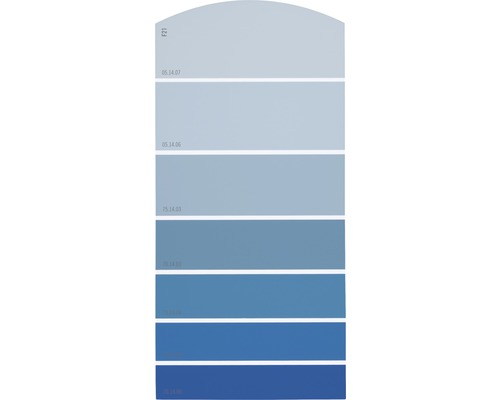 Farbmusterkarte Farbtonkarte F21 Farbwelt blau 21x10 cm-0