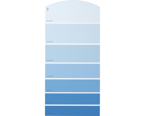Farbmusterkarte Farbtonkarte F03 Farbwelt blau 21x10 cm-0