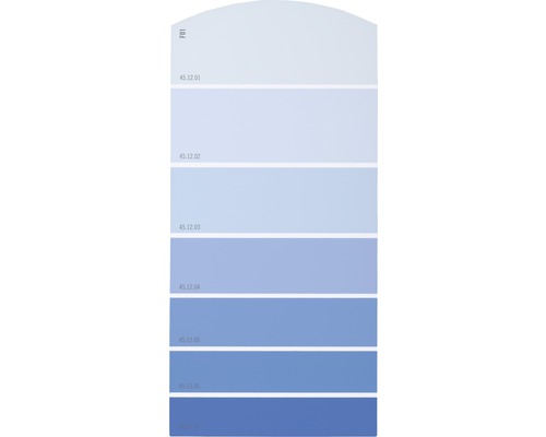 Farbmusterkarte Farbtonkarte F01 Farbwelt blau 21x10 cm-0