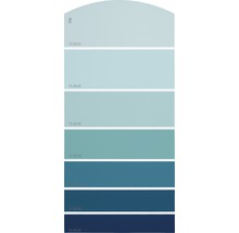 Farbmusterkarte Farbtonkarte F24 Farbwelt blau 21x10 cm-thumb-0