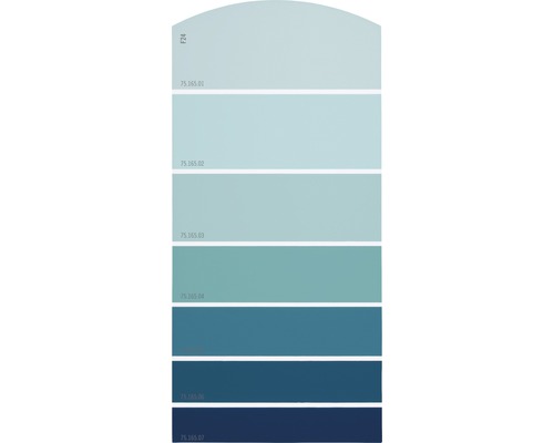 Farbmusterkarte Farbtonkarte F24 Farbwelt blau 21x10 cm-0