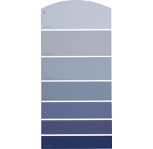 Farbmusterkarte Farbtonkarte F25 Farbwelt blau 21x10 cm-thumb-0