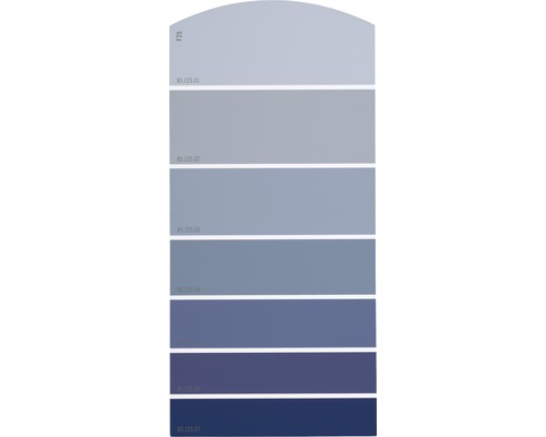 Farbmusterkarte Farbtonkarte F25 Farbwelt blau 21x10 cm-0