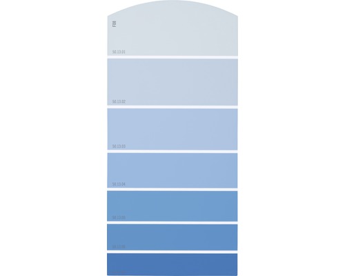 Farbmusterkarte Farbtonkarte F08 Farbwelt blau 21x10 cm-0