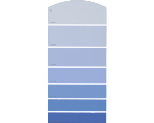 Farbmusterkarte Farbtonkarte F07 Farbwelt blau 21x10 cm-0