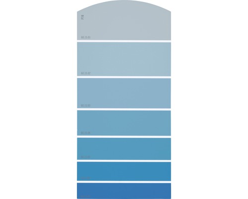 Farbmusterkarte Farbtonkarte F16 Farbwelt blau 21x10 cm-0