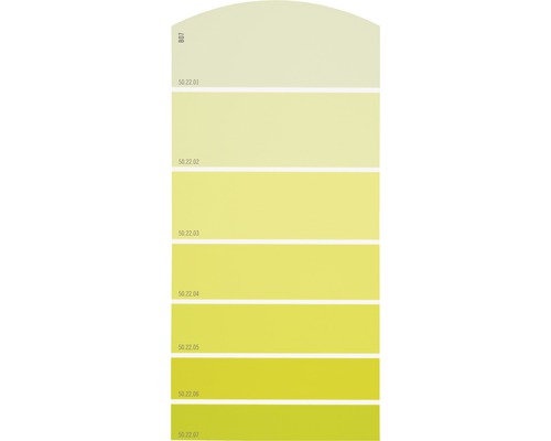 Farbmusterkarte Farbtonkarte B07 Farbwelt gelb 21x10 cm-0