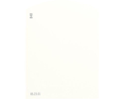 Farbmusterkarte Farbtonkarte B40 Off-White Farbwelt gelb 9,5x7 cm-0