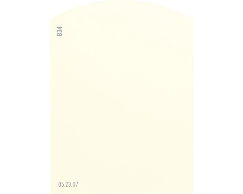 Farbmusterkarte Farbtonkarte B34 Off-White Farbwelt gelb 9,5x7 cm-0