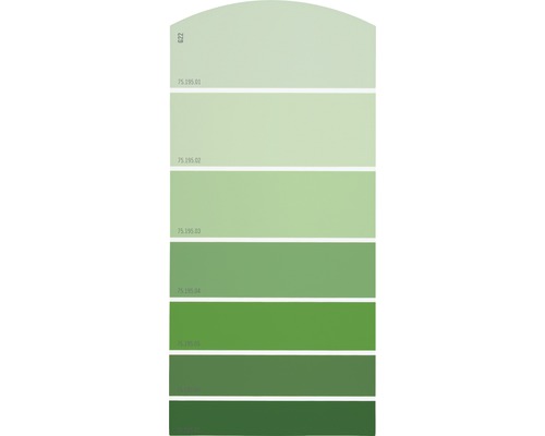 Farbmusterkarte Farbtonkarte G22 Farbwelt grün 21x10 cm