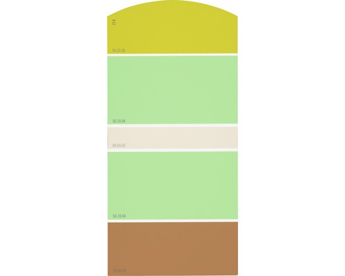 Farbmusterkarte Farbtonkarte J14 Farben für Körper, Geist & Seele - anregend & aufbauend 21x10 cm-0