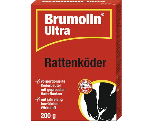 Rattenköder Brumolin Ultra 200 g zur Verwendung in Köderboxen