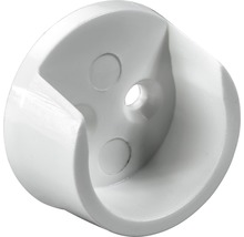 Halter für Kleiderstange rund kunststoff/weiß Ø 20 mm 30 Stück-thumb-0