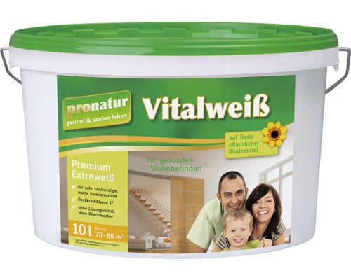 pronatur Wandfarbe Vitalweiß 10 l