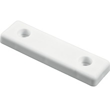 Kunststoff-Möbelgleiter zum Anschrauben 50x14x5 mm, weiß-thumb-0