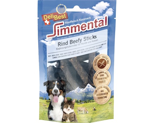 Hunde- und Katzensnack DeliBest Simmental Rind Beefy Sticks 90 g