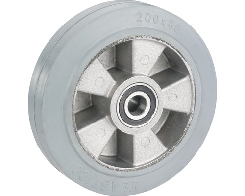 Tarrox Schwerlast Rad mit Aluminium Felge und Vollgummireifen 200x50x25 mm bis 400 kg-0