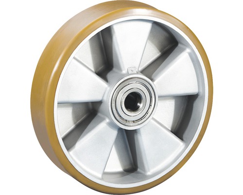 Tarrox Schwerlast-Rad mit Aluminiumfelge und PU-Lauffläche, bis 850 kg, 200x50x25 mm