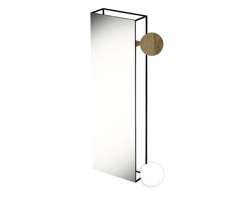 Standspiegel Bette Lux Shape weiß 190x60 cm Holz Eiche natur Q050-807FH814