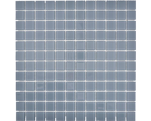 Glasmosaik CM4SE20 Crystal uni grau 30x30 cm