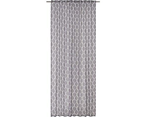 Vorhang mit Gardinenband Alea grau 140x255 cm-0