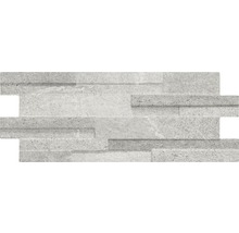 Feinsteinzeug Wandfliese Muretto Luna/Eco grigio 16x40 cm-thumb-1
