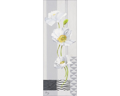 Leinwandbild White Blossoms 27x77 cm-0