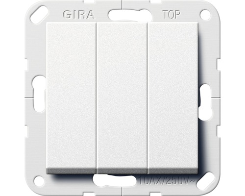 Gira 0283226 Wippschalter 3-fach mit Wippen Universal-Aus-Wechselschalter Standard 55 aluminium-0