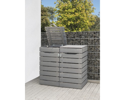Mülltonnenbox Konsta Style Typ 545 doppelt 142 x 81 x 120 cm grau