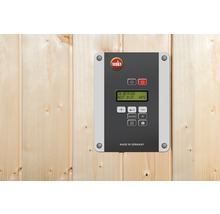 Elementsauna Weka Varberg Eck HT inkl.7,5 kW Bio Ofen u.digitaler Steuerung ohne Fenster mit Holztüre mit Isolierglas wärmegedämmt-thumb-3