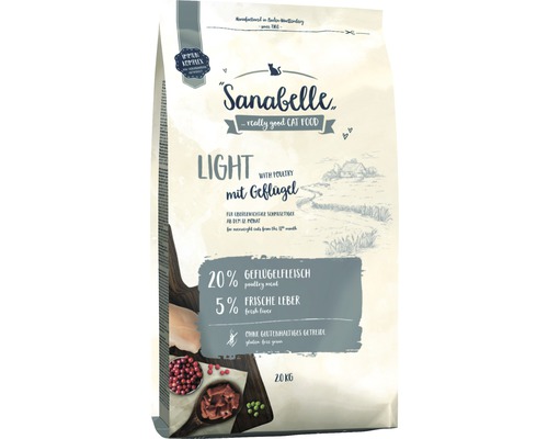Katzenfutter trocken Sanabelle Light mit Geflügel 2 kg-0