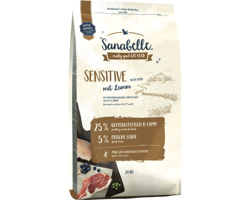Katzenfutter trocken Sanabelle Sensitive mit Lamm 2 kg-0
