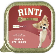 Hundefutter nass RINTI gold Mini Rind & Perlhuhn 100 g-thumb-0