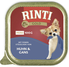 Hundefutter nass RINTI gold Mini Huhn & Gans 100 g-thumb-0