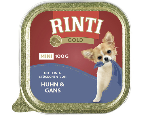 Hundefutter nass RINTI gold Mini Huhn & Gans 100 g-0