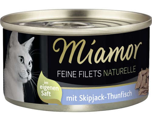 Katzenfutter nass Miamor Feine Filets Naturelle mit Skipjack-Thunfisch 80 g
