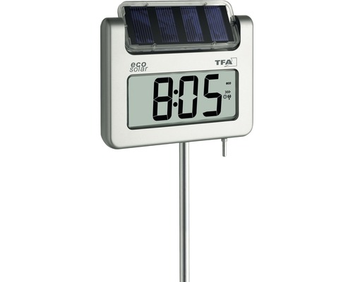 Solar Thermometer mit weißer LED Lampe Kunststoff 6-8 Stunden 12,5x12,5x112cm 